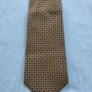 Authentic Original Polo By Ralph Lauren Designer Yellow Pattern 100% Silk